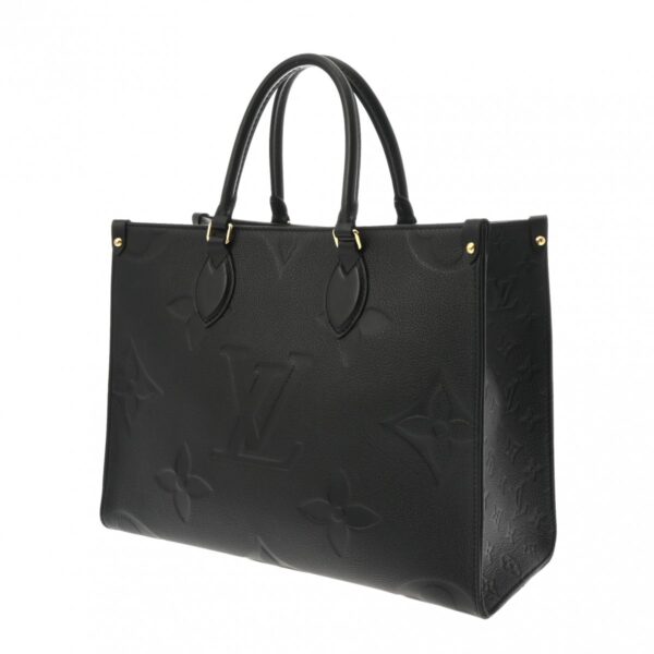 ik 00 0614710 3 Louis Vuitton On the Go MM 2Way Tote Monogram Empreinte Leather Noir