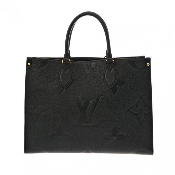 ik 00 0614713 2 Louis Vuitton On the Go MM 2Way Tote Monogram Empreinte Leather Noir