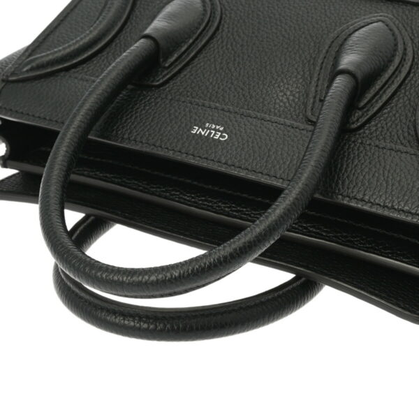 ik 00 0614739 4 Celine Luggage Nano 2Way Handbag Drummed Calf Black