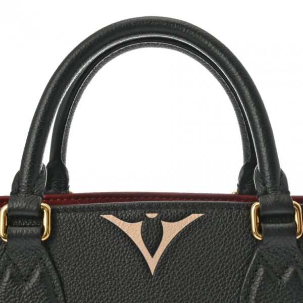 ik 00 0615480 6 Louis Vuitton On the Go PM 2Way Empreinte Leather Black Beige