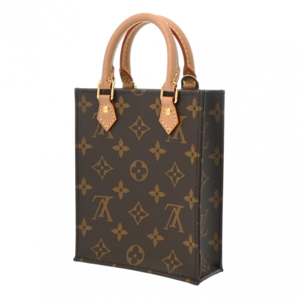 ik 00 0615501 3 Louis Vuitton Petite Sac Plat Handbag Monogram Canvas Brown