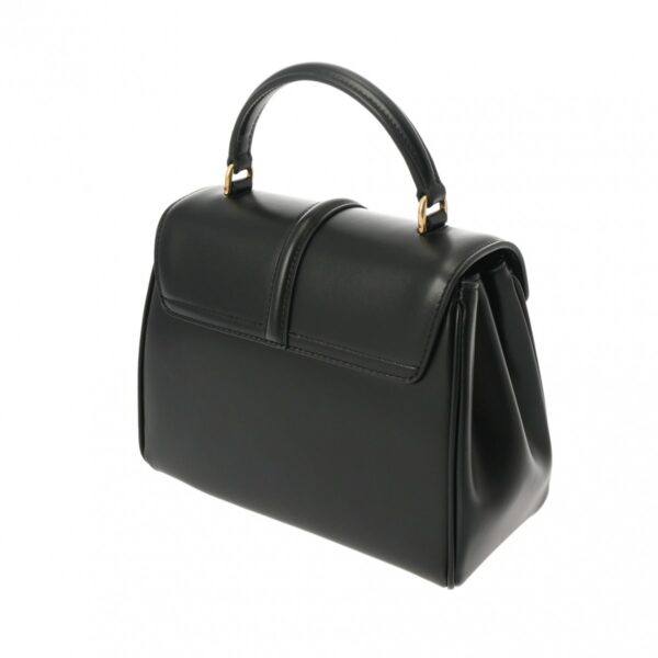 ik 00 0615508 3 Celine Mini 16 2Way Bag Satin Calf Black