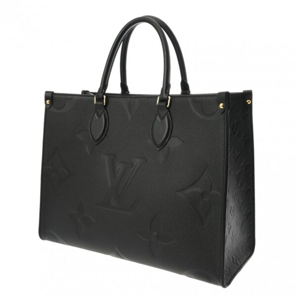 ik 00 0616351 3 Louis Vuitton On the Go MM 2Way Tote Leather Noir Black