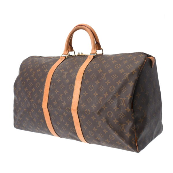 ik 00 0616361 3 Louis Vuitton Keepall 55 Bag Monogram Canvas Brown