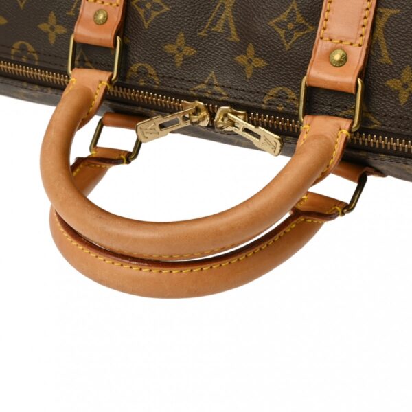 ik 00 0616365 4 Louis Vuitton Keepall Bandouliere 55 2Way Bag Monogram Canvas Brown