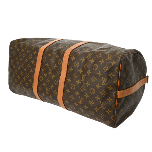 ik 00 0616365 6 Louis Vuitton Keepall Bandouliere 55 2Way Bag Monogram Canvas Brown