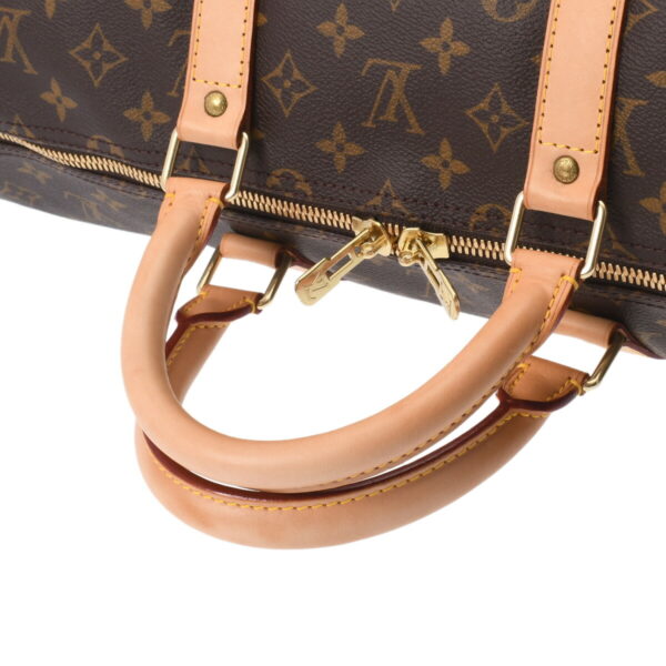 ik 00 0616378 4 Louis Vuitton Keepall Bandouliere 55 2Way Bag Monogram Canvas Brown