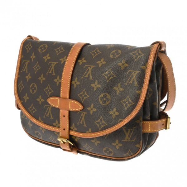 ik 00 0616379 3 Louis Vuitton Saumur 30 Shoulder Bag Monogram Canvas Brown