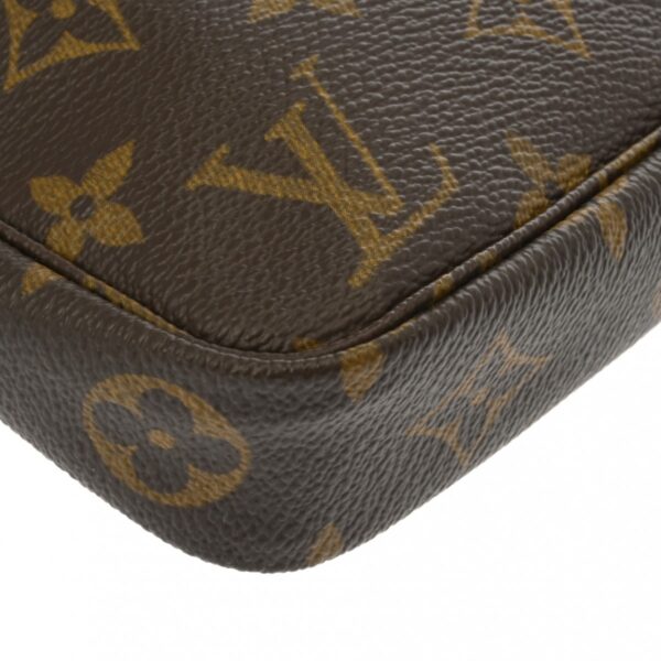 ik 00 0619421 9 Louis Vuitton Pochette Accessoire Pouch Monogram Canvas Brown