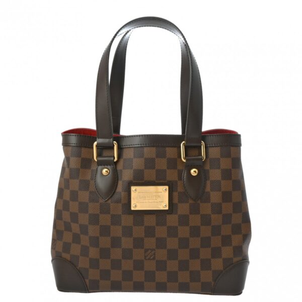 ik 00 0619428 2 LOUIS VUITTON Damier Hampstead PM Tote Bag Brown