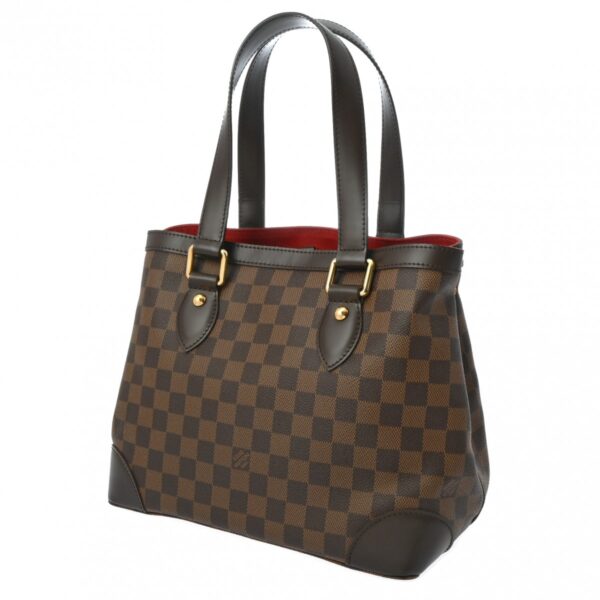 ik 00 0619428 3 LOUIS VUITTON Damier Hampstead PM Tote Bag Brown