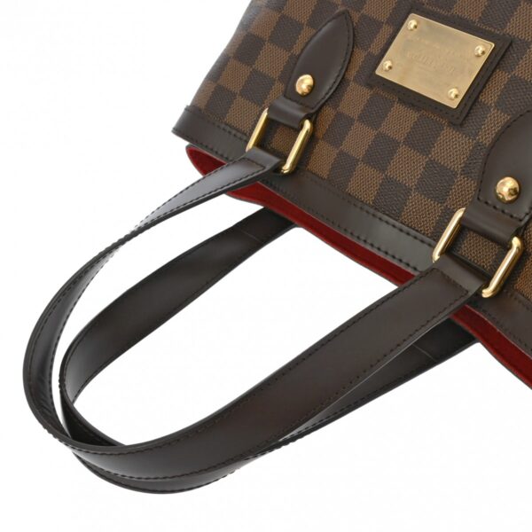 ik 00 0619428 4 LOUIS VUITTON Damier Hampstead PM Tote Bag Brown