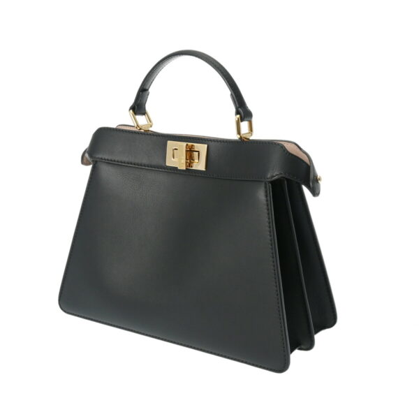 ik 00 0620605 3 Fendi Peekaboo ISeeU Small Handbag Calf Leather Black