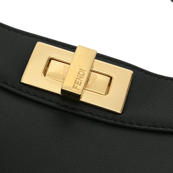 ik 00 0620605 9 Fendi Peekaboo ISeeU Small Handbag Calf Leather Black