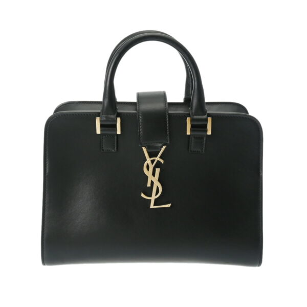 ik 00 0620606 2 Saint Laurent Baby Cabas Handbag Grain Calf Leather Black