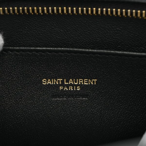 ik 00 0620688 14 Saint Laurent Baby Cabas 2Way Handbag Grain Calf Leather Black