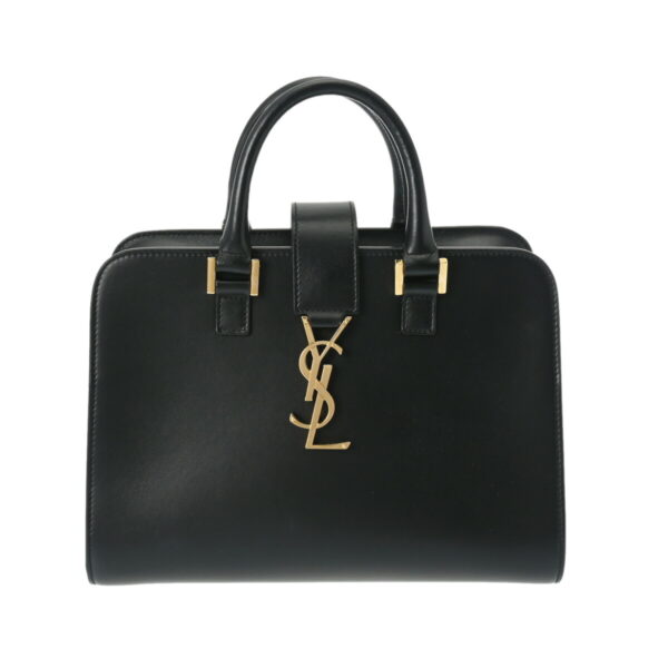 ik 00 0620688 2 Saint Laurent Baby Cabas 2Way Handbag Grain Calf Leather Black