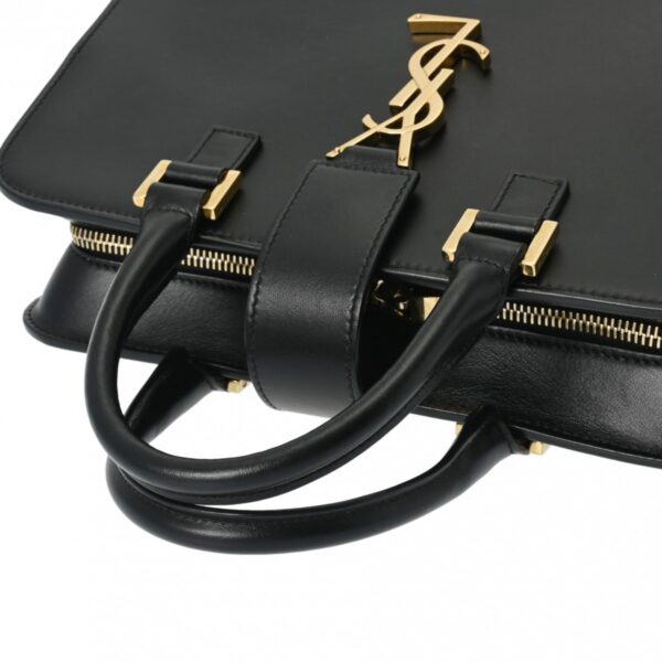 ik 00 0620688 4 Saint Laurent Baby Cabas 2Way Handbag Grain Calf Leather Black