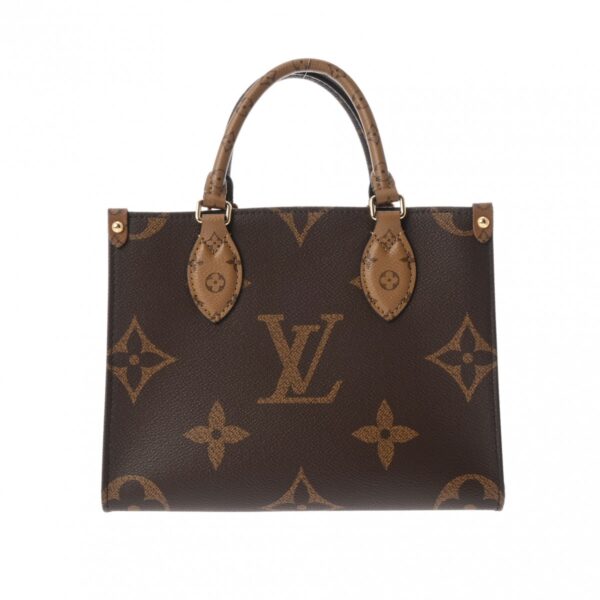 ik 00 0621375 02 Louis Vuitton On the Go PM 2Way Giant Reverse Canvas Brown