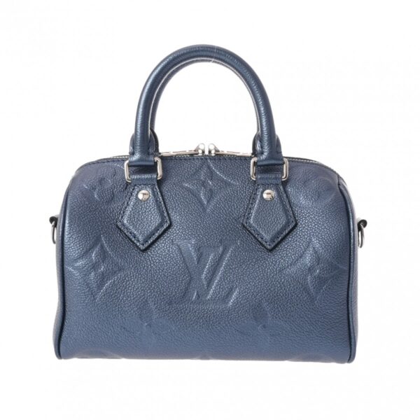 ik 00 0621395 2 Louis Vuitton Speedy Bandouliere 20 2Way Empreinte Leather Metallic Blue