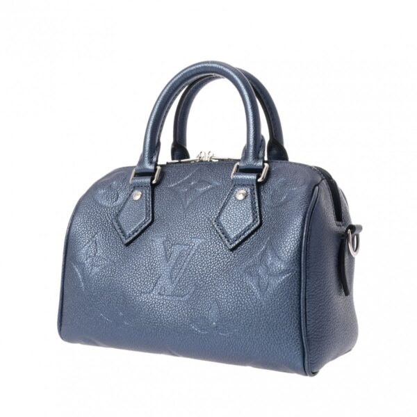 ik 00 0621395 3 Louis Vuitton Speedy Bandouliere 20 2Way Empreinte Leather Metallic Blue