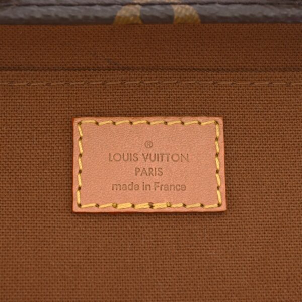 ik 00 0621608 14 Louis Vuitton Petite Sac Plat 2Way Handbag Monogram Canvas Brown