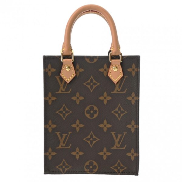 ik 00 0621608 2 Louis Vuitton Petite Sac Plat 2Way Handbag Monogram Canvas Brown