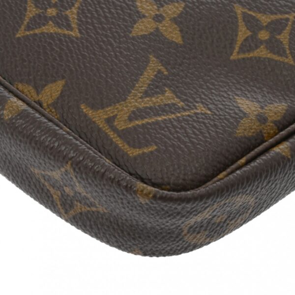 ik 00 0621616 11 Louis Vuitton Pochette Accessoire Pouch Monogram Canvas Brown