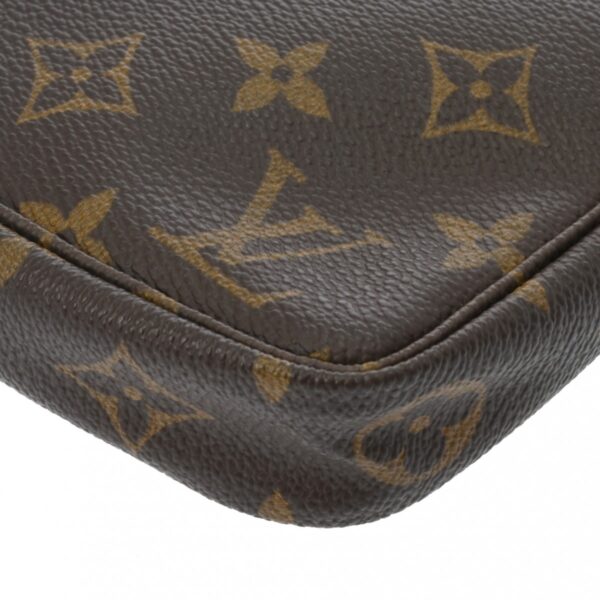 ik 00 0621616 9 Louis Vuitton Pochette Accessoire Pouch Monogram Canvas Brown