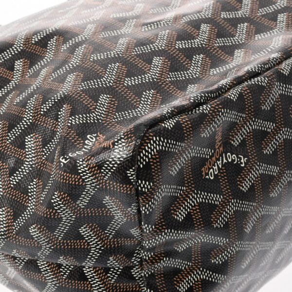 ik 00 0621629 6 Goyard Saint Louis PM Herringbone Tote Bag Calf Black