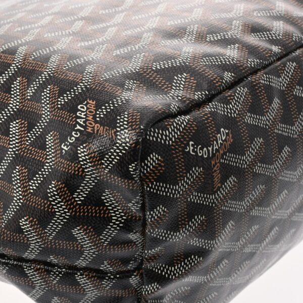 ik 00 0621629 8 Goyard Saint Louis PM Herringbone Tote Bag Calf Black