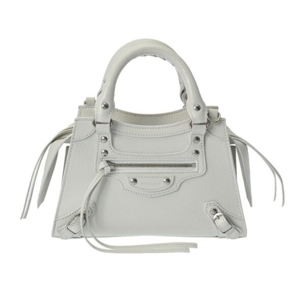 ik 00 0621641 2 Balenciaga Neo Classic City Mini Handbag Leather White