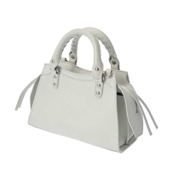 ik 00 0621641 3 Balenciaga Neo Classic City Mini Handbag Leather White