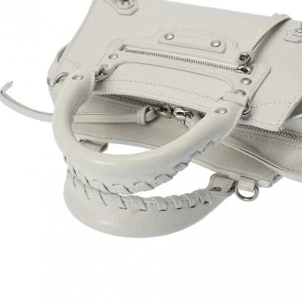 ik 00 0621641 4 Balenciaga Neo Classic City Mini Handbag Leather White