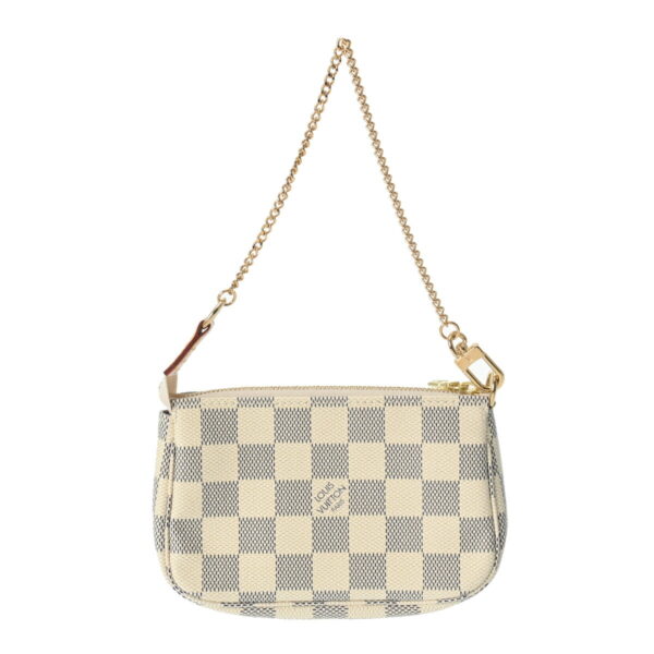 ik 00 0621724 2 Louis Vuitton Mini Pochette Accessoire Damier Azur White