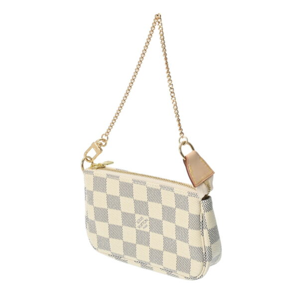 ik 00 0621724 3 Louis Vuitton Mini Pochette Accessoire Damier Azur White