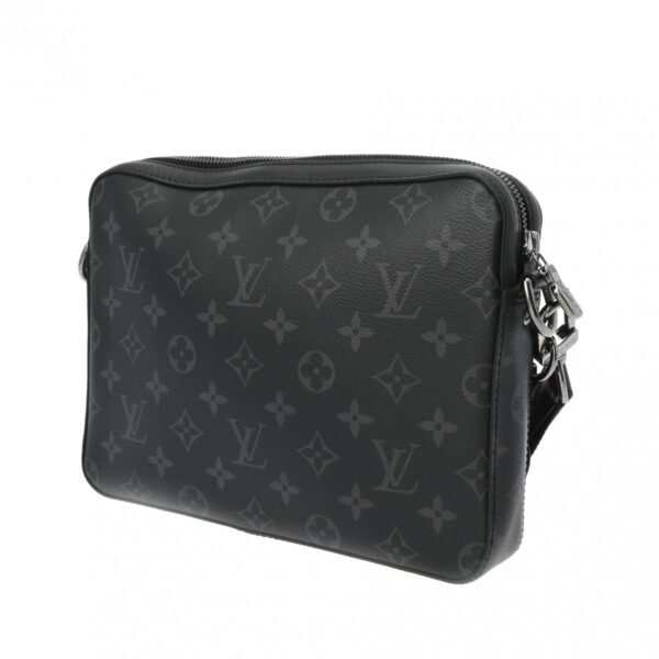 ik 00 0623466 3 Louis Vuitton Trio Messenger Bag Monogram Eclipse Canvas Black