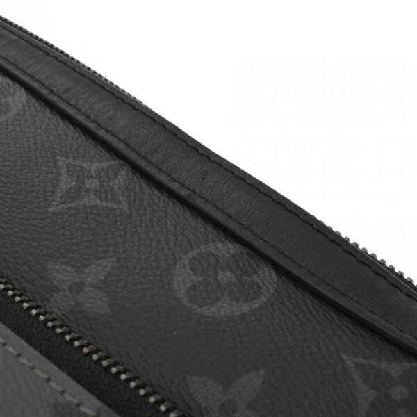 ik 00 0623466 9 Louis Vuitton Trio Messenger Bag Monogram Eclipse Canvas Black