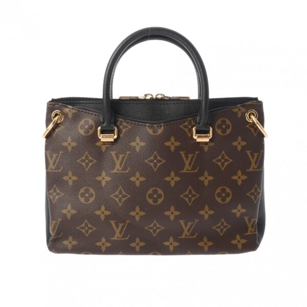 ik 00 0623468 2 Louis Vuitton Pallas BB 2Way Monogram Canvas Black Noir