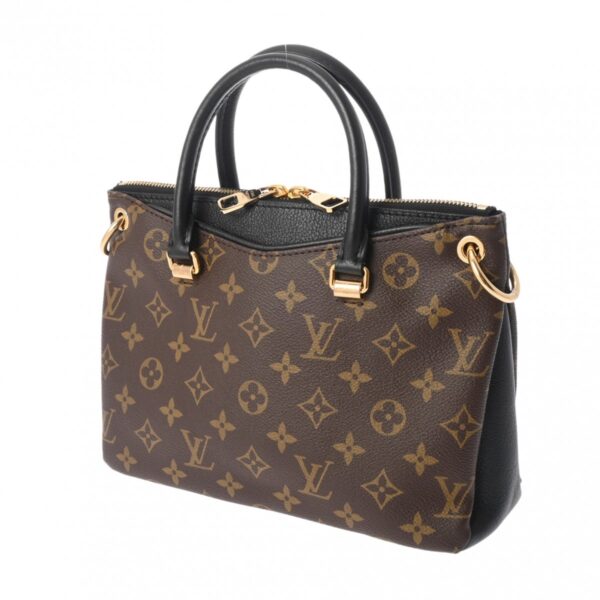 ik 00 0623468 3 Louis Vuitton Pallas BB 2Way Monogram Canvas Black Noir