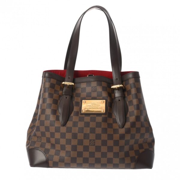 ik 00 0624397 2 Louis Vuitton Hampstead MM Tote Bag Damier Canvas Brown