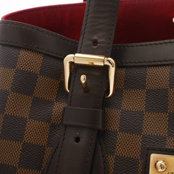 ik 00 0624397 9 Louis Vuitton Hampstead MM Tote Bag Damier Canvas Brown