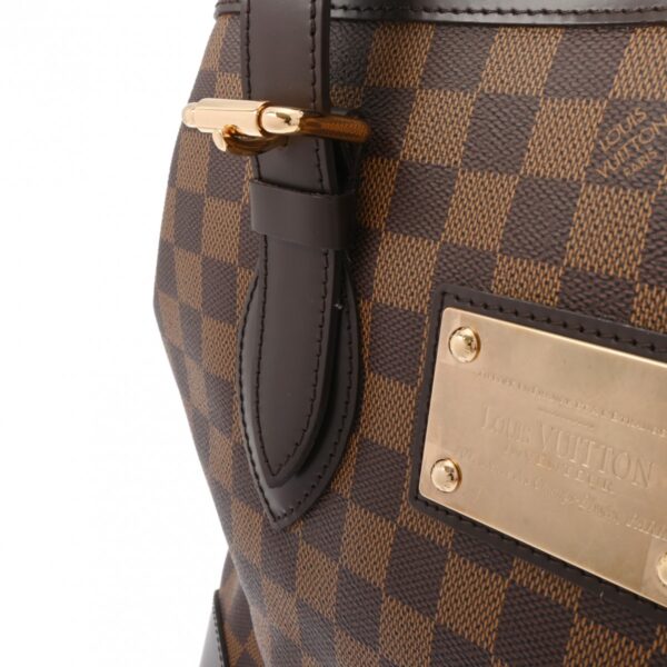 ik 00 0624413 8 Louis Vuitton Hampstead MM Tote Bag Damier Canvas Brown