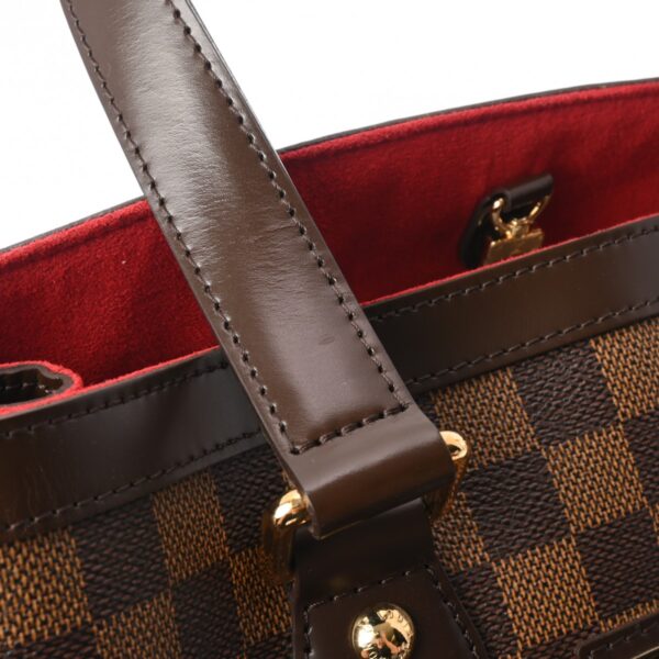 ik 00 0624423 11 Louis Vuitton Hampstead PM Tote Bag Damier Canvas Brown