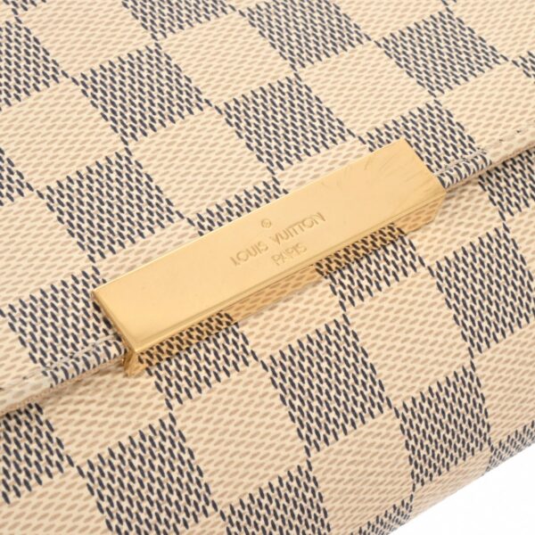 ik 00 0624462 11 Louis Vuitton Favorite MM 2Way Bag Damier Azur White