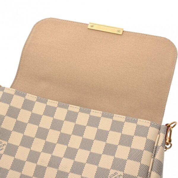 ik 00 0624462 12 Louis Vuitton Favorite MM 2Way Bag Damier Azur White