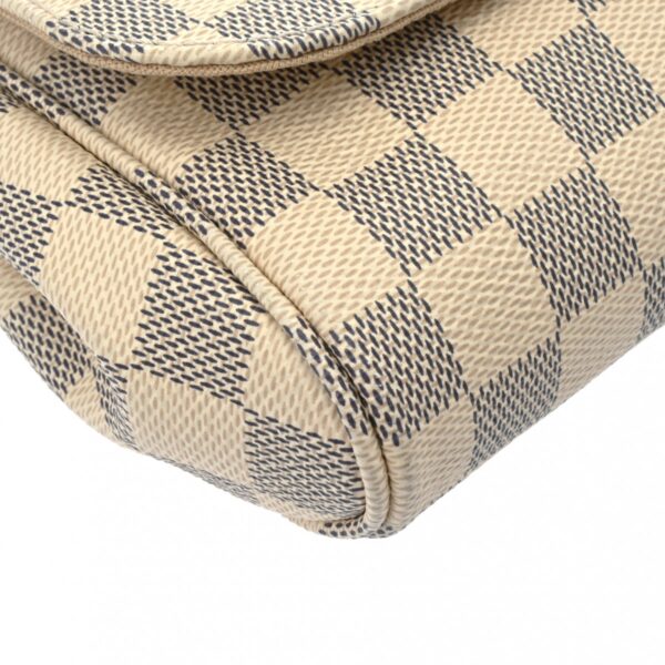 ik 00 0624462 7 Louis Vuitton Favorite MM 2Way Bag Damier Azur White