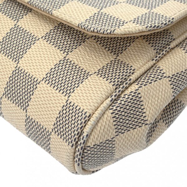 ik 00 0624462 8 Louis Vuitton Favorite MM 2Way Bag Damier Azur White