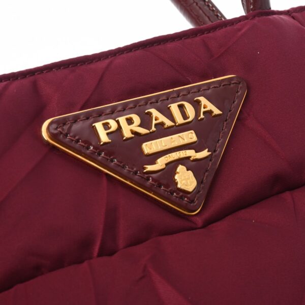 ik 00 0624518 11 Prada Tote Bag Crispy Nylon Bordeaux