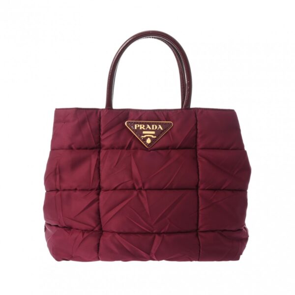 ik 00 0624518 2 Prada Tote Bag Crispy Nylon Bordeaux